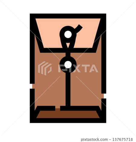 Document envelope with string closure icon sending mail Document envelope with string closure icon sending mail 137675718