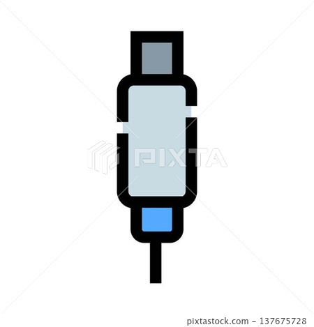 Digital usb cable connector for electronic data transfer 137675728