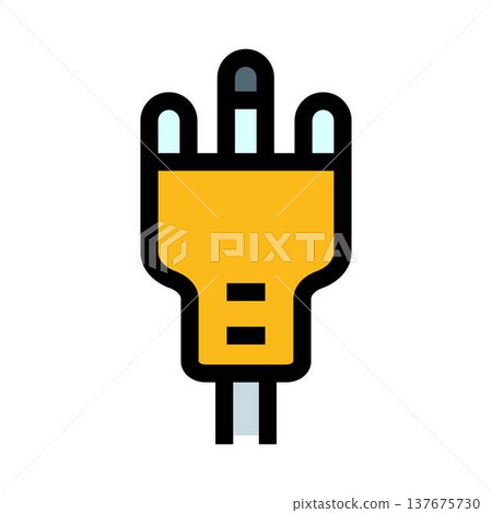 Electrical power plug connector providing energy icon Electrical power plug connector providing energy icon 137675730