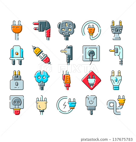 Electrical plug and power outlet connector types 137675783
