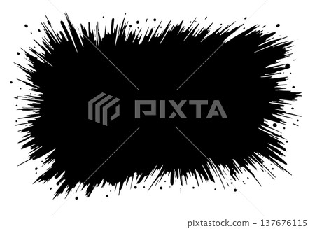 Abstract black blob texture grunge background paint splatter effect rough edge isolated Abstract black blob texture grunge background paint splatter effect rough edge isolated 137676115