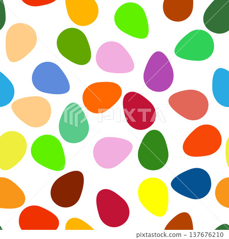 Seamless pattern with Easter eggs, outline design. A vibrant seamless background for Easter designs, featuring cute patterned eggs with polka dots and stripes. Seamless pattern with Easter eggs, outline design. A vibrant seamless background for Easter designs, featuring cute patterned eggs with polka dots and stripes. 137676210