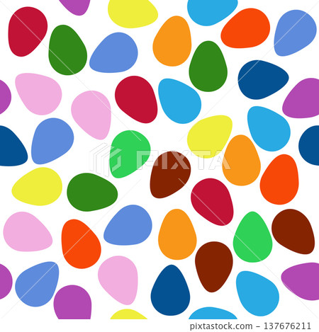Seamless pattern with Easter eggs, outline design. A vibrant seamless background for Easter designs, featuring cute patterned eggs with polka dots and stripes. Seamless pattern with Easter eggs, outline design. A vibrant seamless background for Easter designs, featuring cute patterned eggs with polka dots and stripes. 137676211
