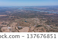 Wind green energy. Expansive landscape featuring wind energy generators harnessing ecological energy in a serene environment, symbolizing future electricity solutions 137676851
