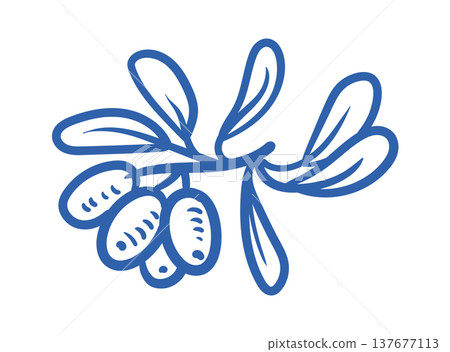 Olive Branch Icon Linework Olive Branch Icon Linework 137677113