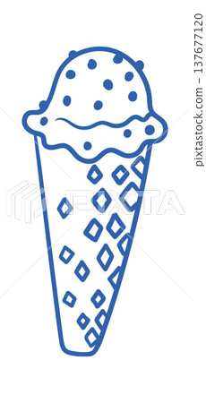 IceCream Cone Icon Line IceCream Cone Icon Line 137677120