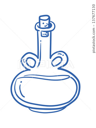 Olive Oil Bottle Hand Drawn Doodle Olive Oil Bottle Hand Drawn Doodle 137677130