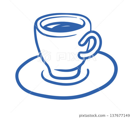 Coffee Cup On Saucer Line Icon Coffee Cup On Saucer Line Icon 137677149