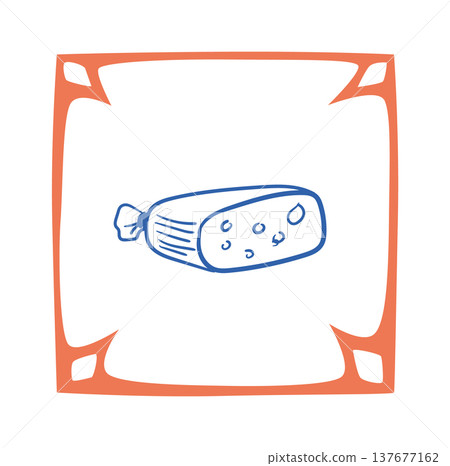 Sausage Icon Hand Drawn Doodle Sausage Icon Hand Drawn Doodle 137677162