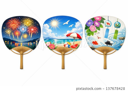 扇子、風鈴，夏季的象徵 137678428