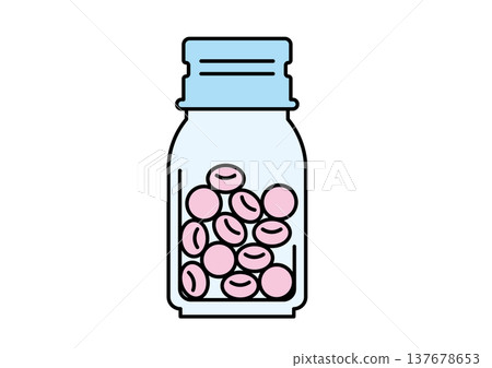 裝有藥片的藥瓶 裝有藥片的藥瓶 137678653