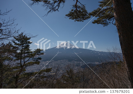 【山梨】從新倉山淺間公園眺望富士山 137679201