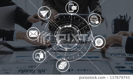 Email communication and digital messaging system Funnel 137679743