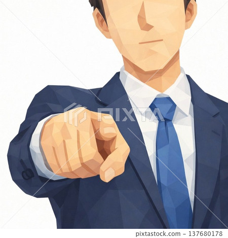 商人指向目標的插圖 137680178