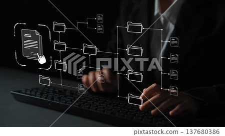 Digital File Directory and Folder Organization Structure Marrow 137680386