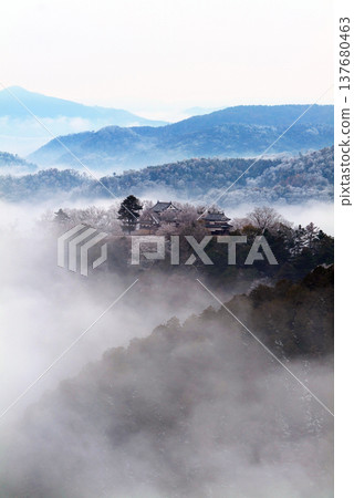 冬季雲海與備中松山城（天空之城）25461 137680463