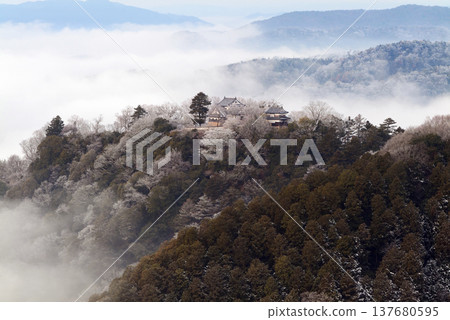 冬日雲海與備中松山城(天空之城)25261 冬日雲海與備中松山城(天空之城)25261 137680595