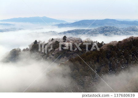 冬日雲海與備中松山城(天空之城)25398 冬日雲海與備中松山城(天空之城)25398 137680639