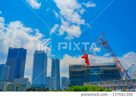 橫濱港未來大樓施工現場 橫濱港未來大樓施工現場 137681300