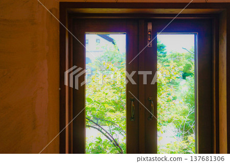 western architecture window frame 137681306