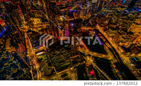 墨爾本高層建築夜景圖片 墨爾本高層建築夜景圖片 137682012