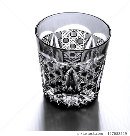 Edo Kiriko glass, monochrome 137682229