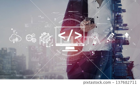 Web Development Digital Coding Interface Muxer Web Development Digital Coding Interface Muxer 137682711