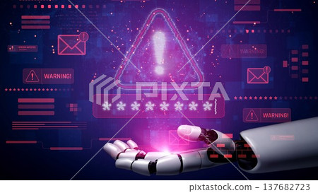 AI-Generated Cyber Alert Password Display Marrow AI-Generated Cyber Alert Password Display Marrow 137682723