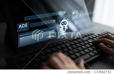AI agents dashboard for advertising automation and generative content workflow. Corpus 137682732