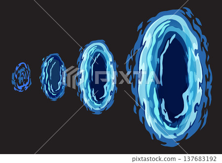 Blue Energy Portal Animation Sequence for Science Fiction Games 137683192