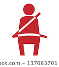 Seatbelt icon (red) 137683701