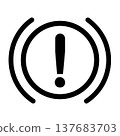 Warning/caution symbols (monochrome icons) 137683703