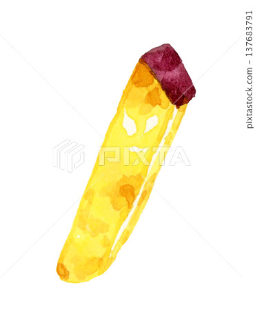 Candied sweet potato sticks (single serving) - Hand-drawn watercolor illustration material Candied sweet potato sticks (single serving) - Hand-drawn watercolor illustration material 137683791