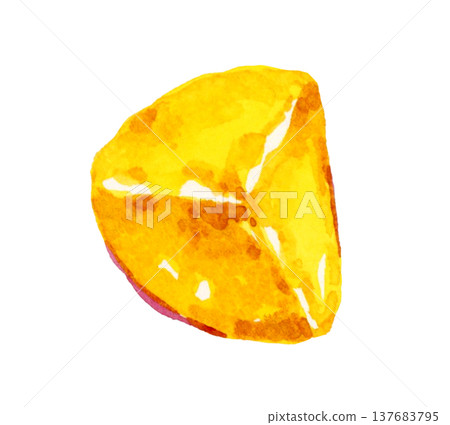 Candied sweet potato (single serving) - Hand-drawn watercolor illustration material Candied sweet potato (single serving) - Hand-drawn watercolor illustration material 137683795