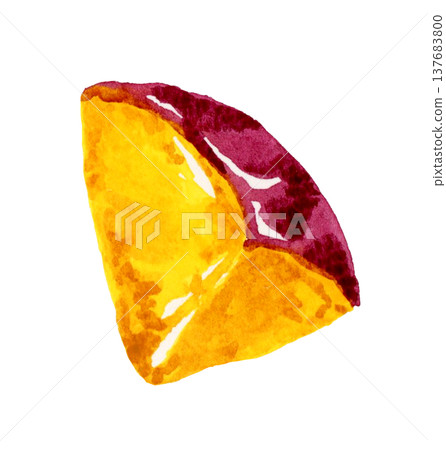 Candied sweet potato (single serving) - Hand-drawn watercolor illustration material Candied sweet potato (single serving) - Hand-drawn watercolor illustration material 137683800