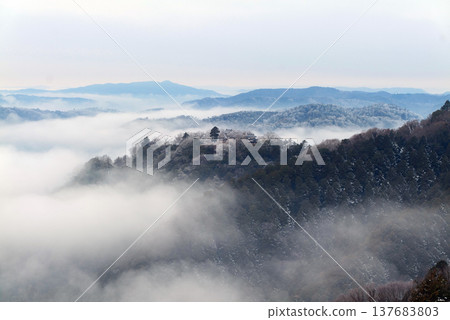 冬季雲海與備中松山城（天空之城）25413 137683803