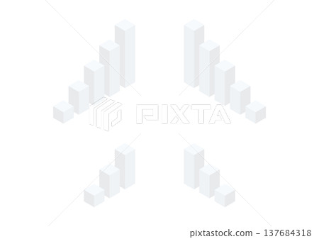 由 3 個和 5 個長條圖組成的等距長條圖設計。 由 3 個和 5 個長條圖組成的等距長條圖設計。 137684318