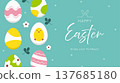 Easter design: Easter eggs and chicks 137685180