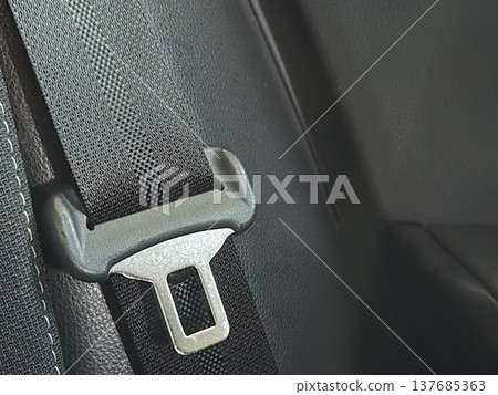 Close-up of a seat belt Close-up of a seat belt 137685363