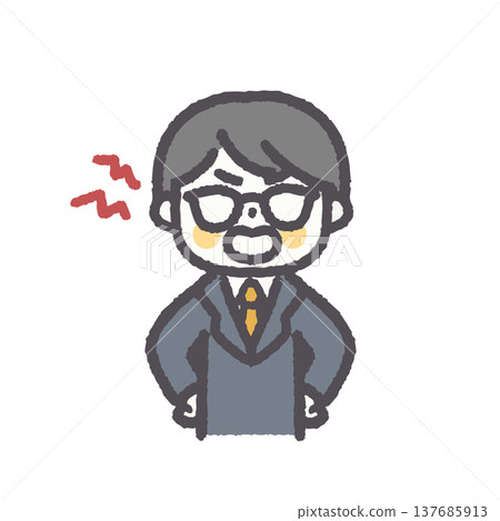 一套輕鬆簡單的男性上班族臉部表情集 137685913