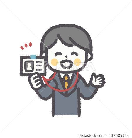 一套輕鬆簡單的男性上班族臉部表情集 137685914