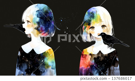 A girl with an unstable emotional state A girl with an unstable emotional state 137686017