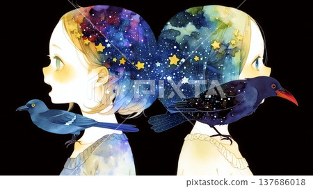 A girl with an unstable emotional state 137686018