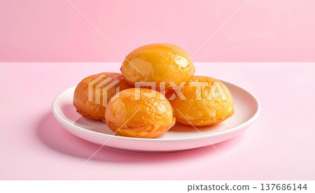 Takoyaki Style Snack Balls with Dipping Sauce Takoyaki Style Snack Balls with Dipping Sauce 137686144