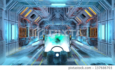 Scenery inside the spacecraft 137686703