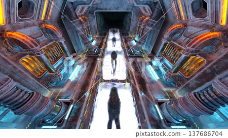 Scenery inside the spacecraft 137686704