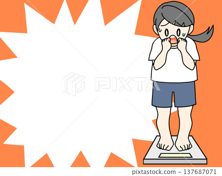 圖 01：一位擔心自己體重的女性（左側留白） 137687071