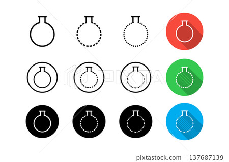 Laboratory Flask Icon Set Chemistry And Science Vector Symbols In Flat And Outline Styles Laboratory Flask Icon Set Chemistry And Science Vector Symbols In Flat And Outline Styles 137687139