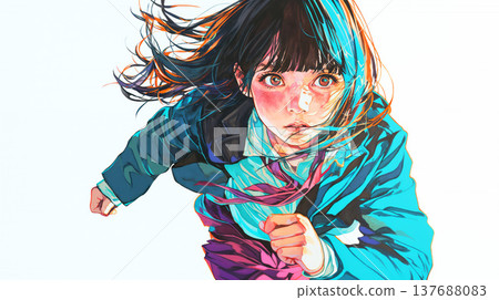 Running school girls 137688083