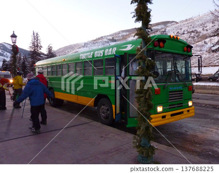 Shuttle buses connecting snow resorts Shuttle buses connecting snow resorts 137688225